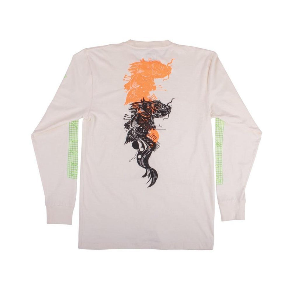 Welcome Koi Boi Long Sleeve Tee Bone - 50-50 Skate Shop