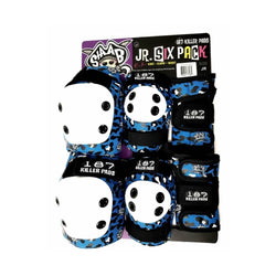 187 Junior Knee Elbow Wrist Guard Six Pack Staab Blue - 50-50 Skate Shop