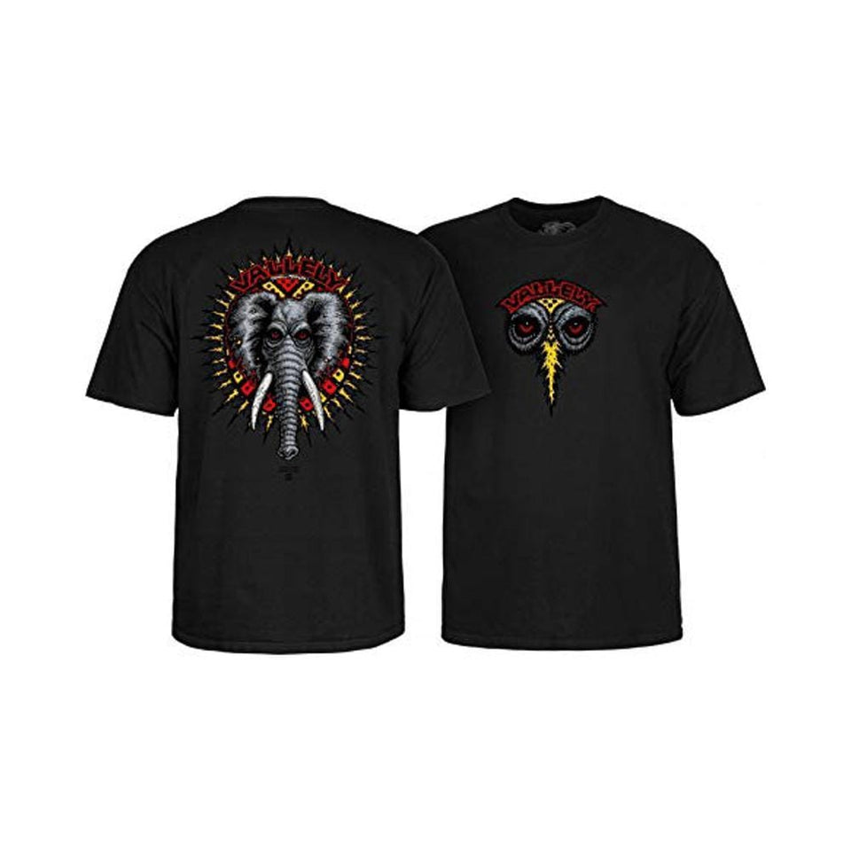 Powell Peralta Tee Mike Vallely Elephant Black - 50-50 Skate Shop