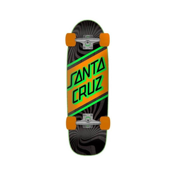 Santa Cruz Skateboard Complete Street Skate Cruzer OG 8.79" x 29.05" Black Orange Green 14.75" WB - 50-50 Skate Shop