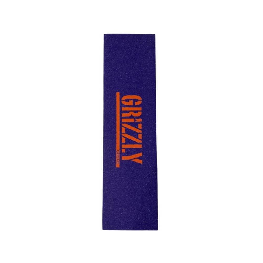 Grizzly Skateboard Grip Tape Stamp 9" x 33" Purple Orange - 50-50 Skate Shop
