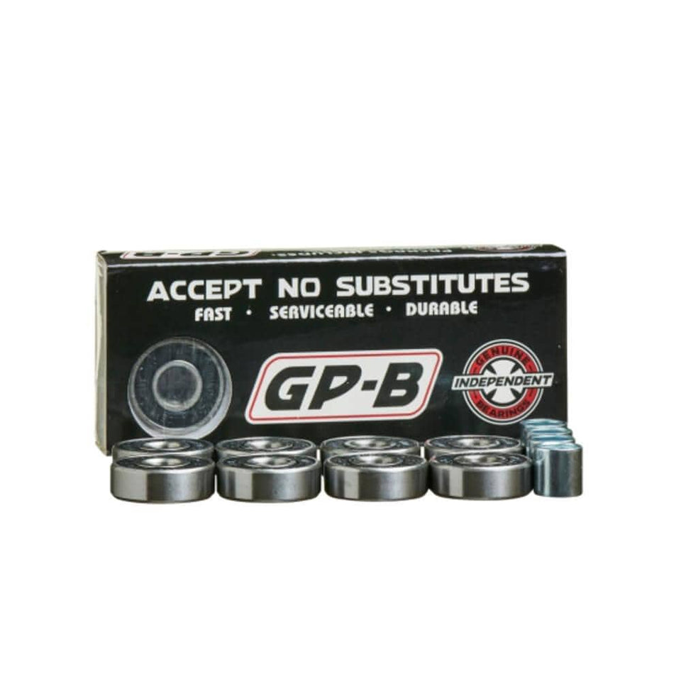 Independent Skateboard Bearings Indy Geniune Parts Black - Set of 8 - 50-50 Skate Shop