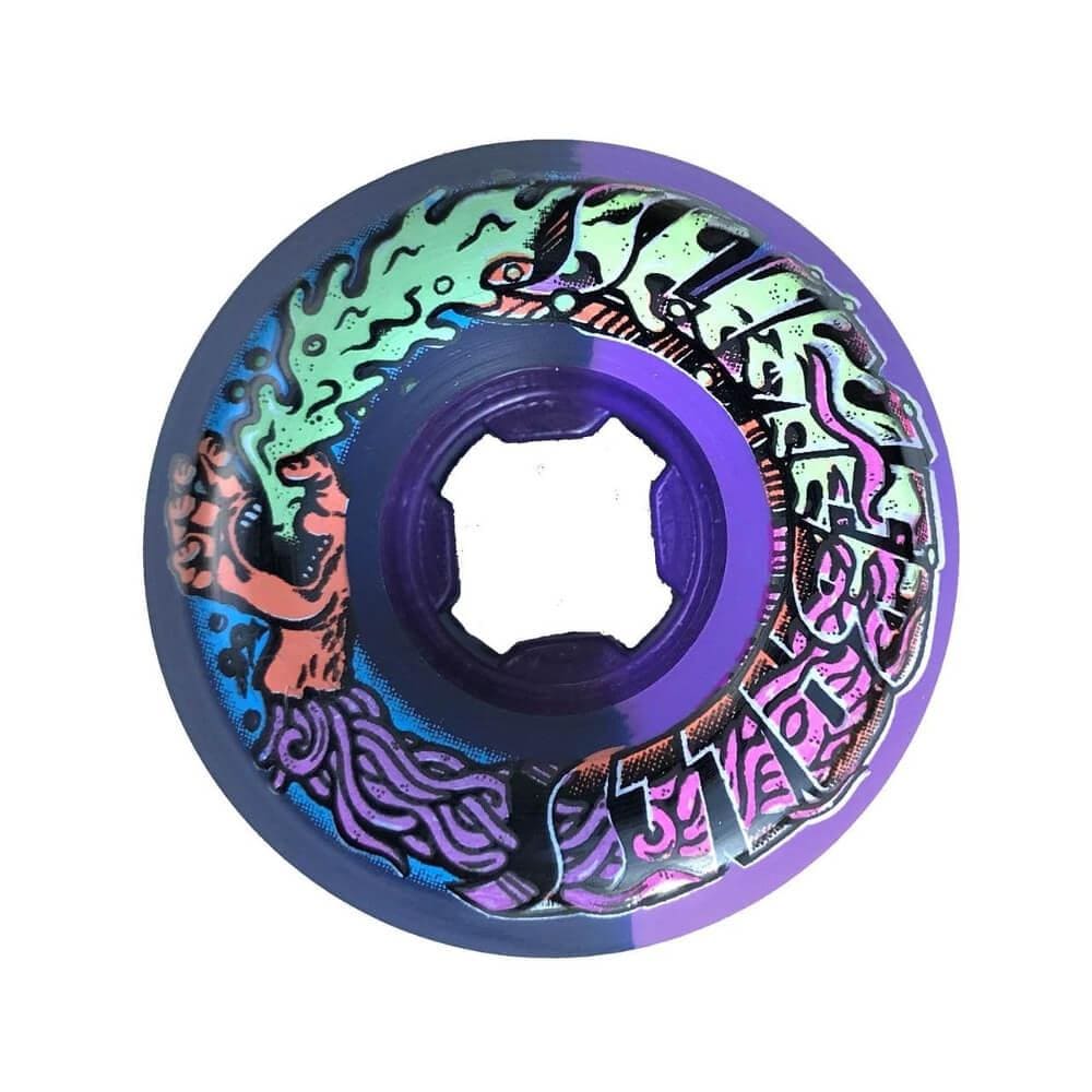 Santa Cruz Skateboard Wheels Greetings Speedballs 53mm 99A Purple Black - Set of 4 - 50-50 Skate Shop