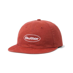 Butter Goods Washed Badge 6 Panel Cap Burgundy - 50-50 Skate Shop