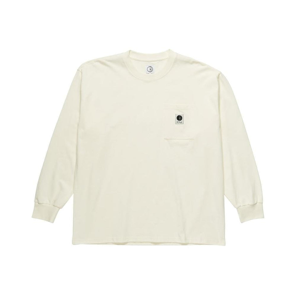 Polar Skate Pocket Long Sleeve Tee Ivory - 50-50 Skate Shop