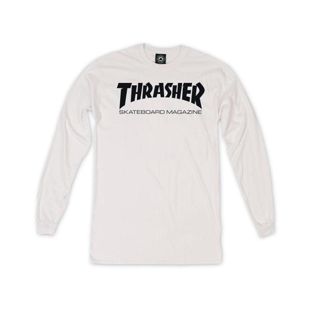 Thrasher Skate Mag Long Sleeve Tee White - 50-50 Skate Shop