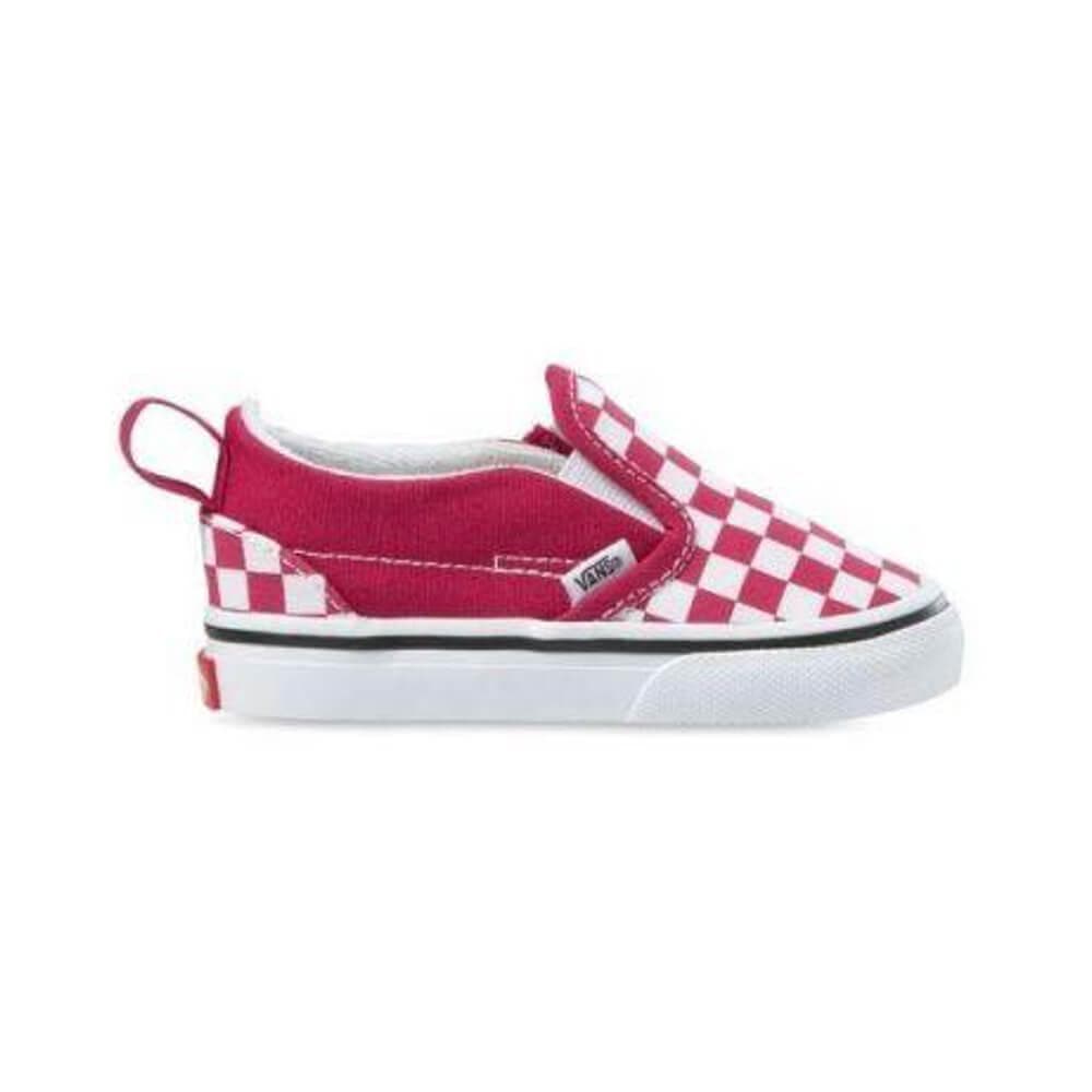 Vans Toddler Slip On V (checkerboard) Cerise True White - 50-50 Skate Shop