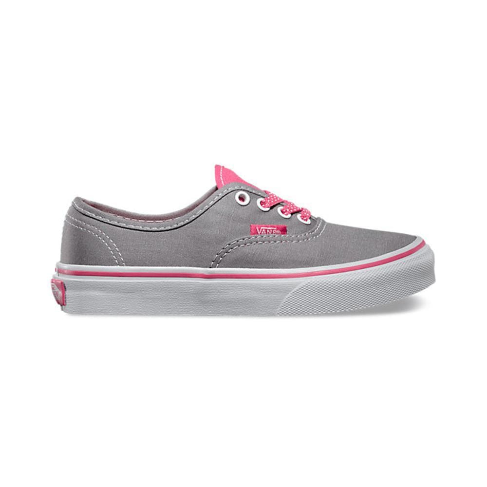 Vans Kids Authentic (Polka Dots) Frost Grey Hot Pink - 50-50 Skate Shop