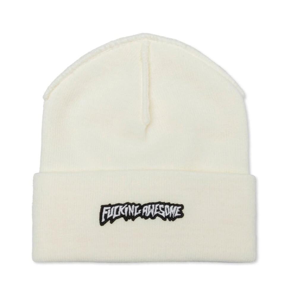 Fucking Awesome Skate Little Stamp Cuff Beanie Ivory - 50-50 Skate Shop