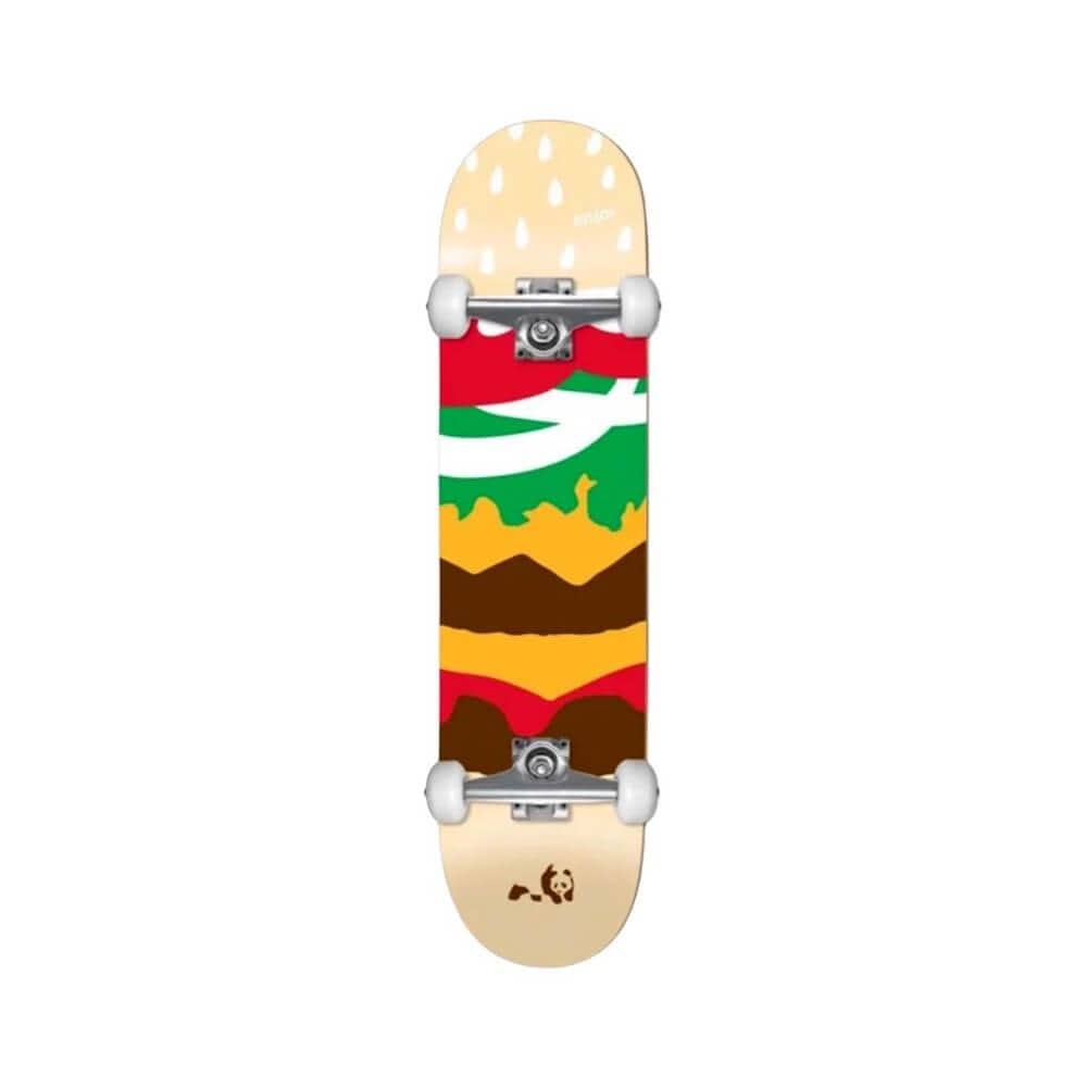 Enjoi Skateboard Complete Burger Time Youth 7.375" x 29.75" Multi 12.75" WB - 50-50 Skate Shop