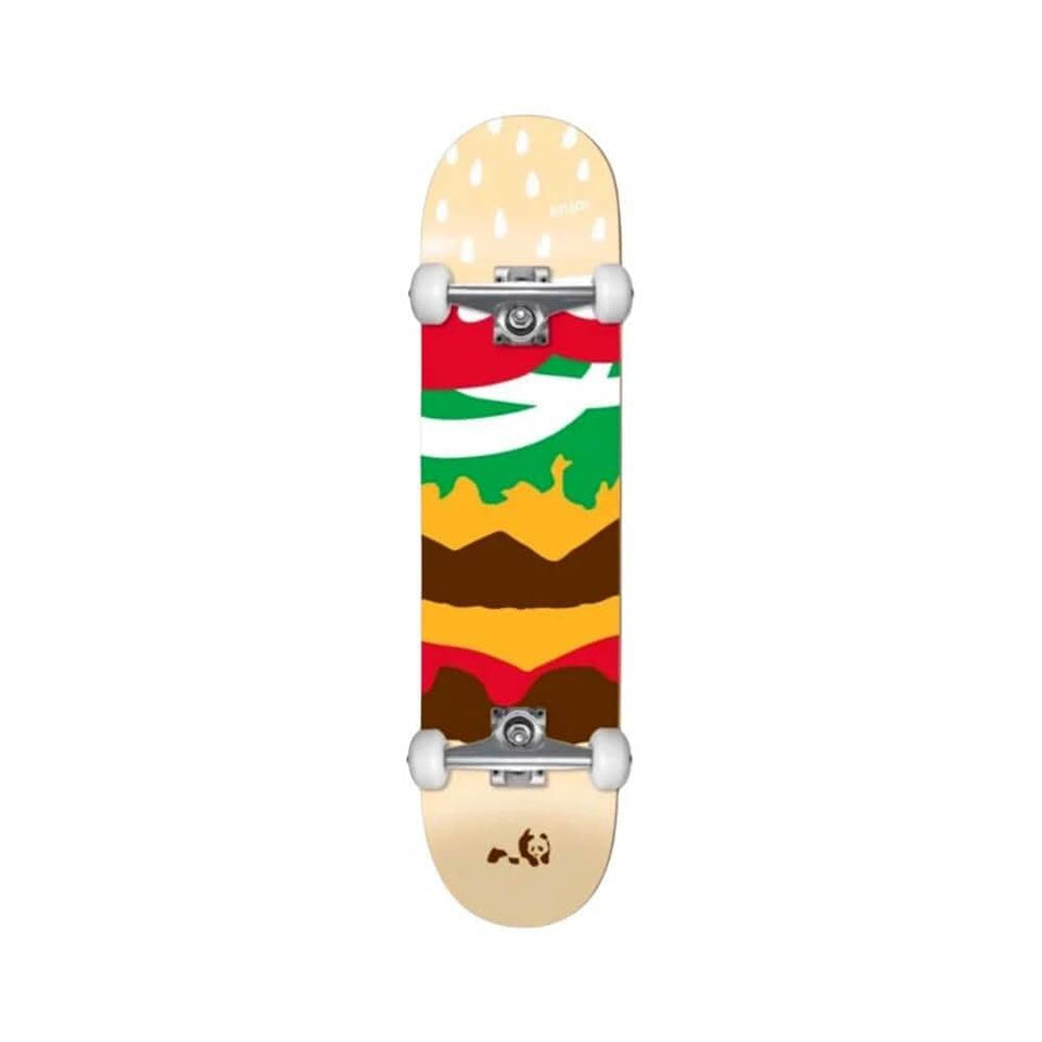 Enjoi Skateboard Complete Burger Time Youth 7.375" x 29.75" Multi 12.75" WB - 50-50 Skate Shop