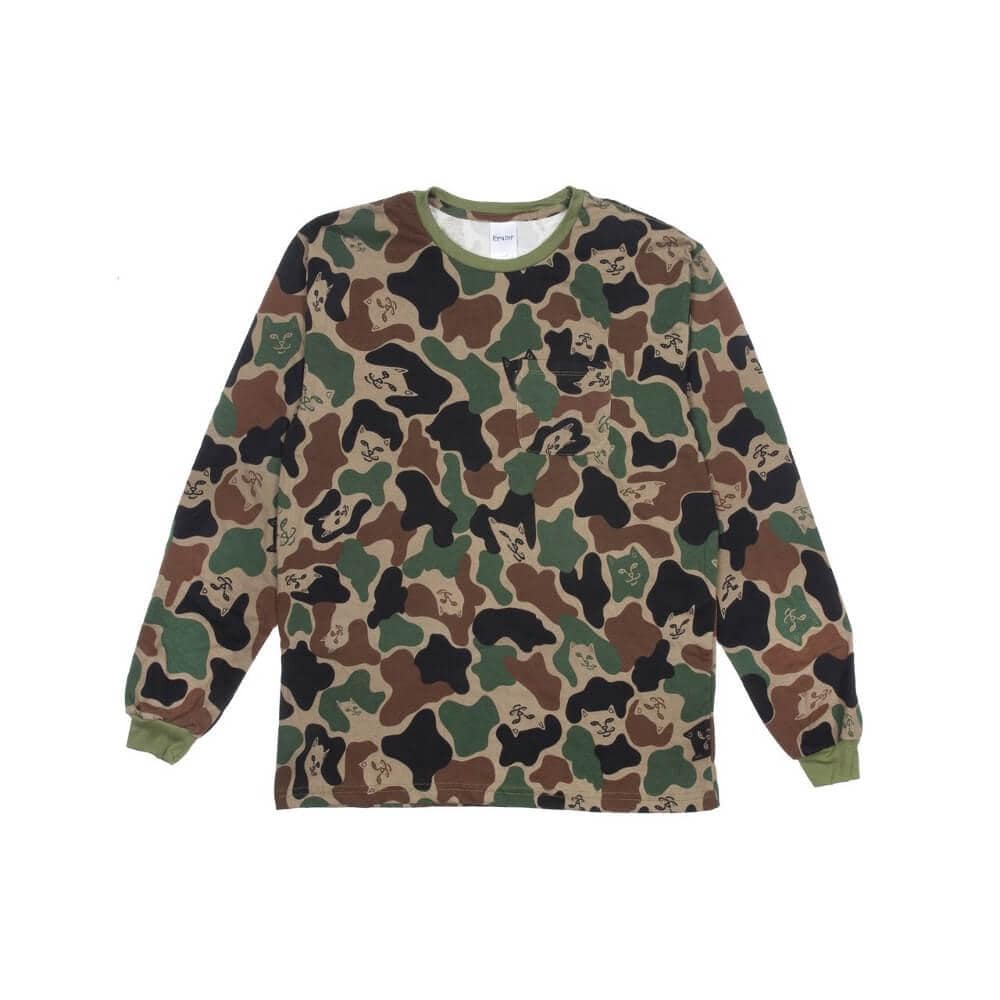Ripndip Nermal Camo Sweater Green - 50-50 Skate Shop