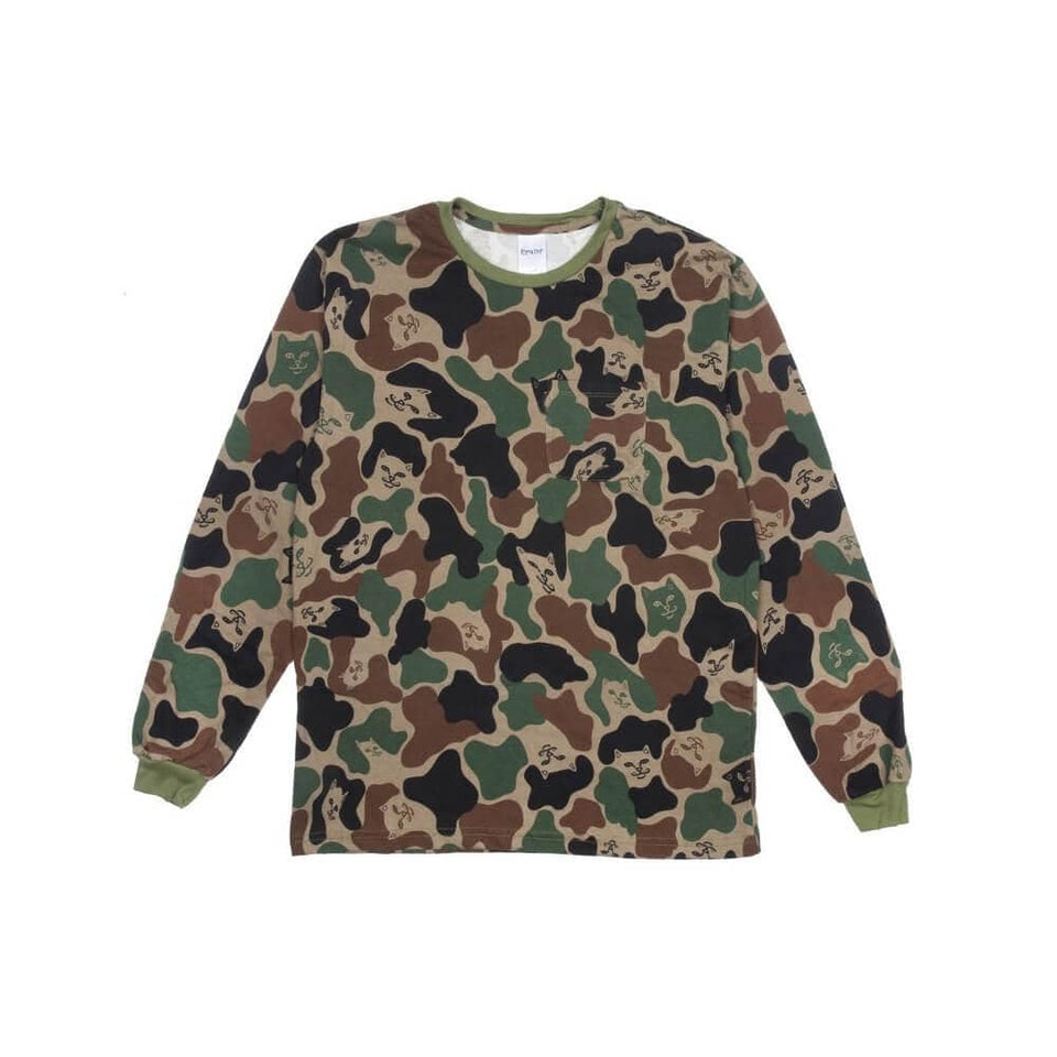 Ripndip Nermal Camo Sweater Green - 50-50 Skate Shop