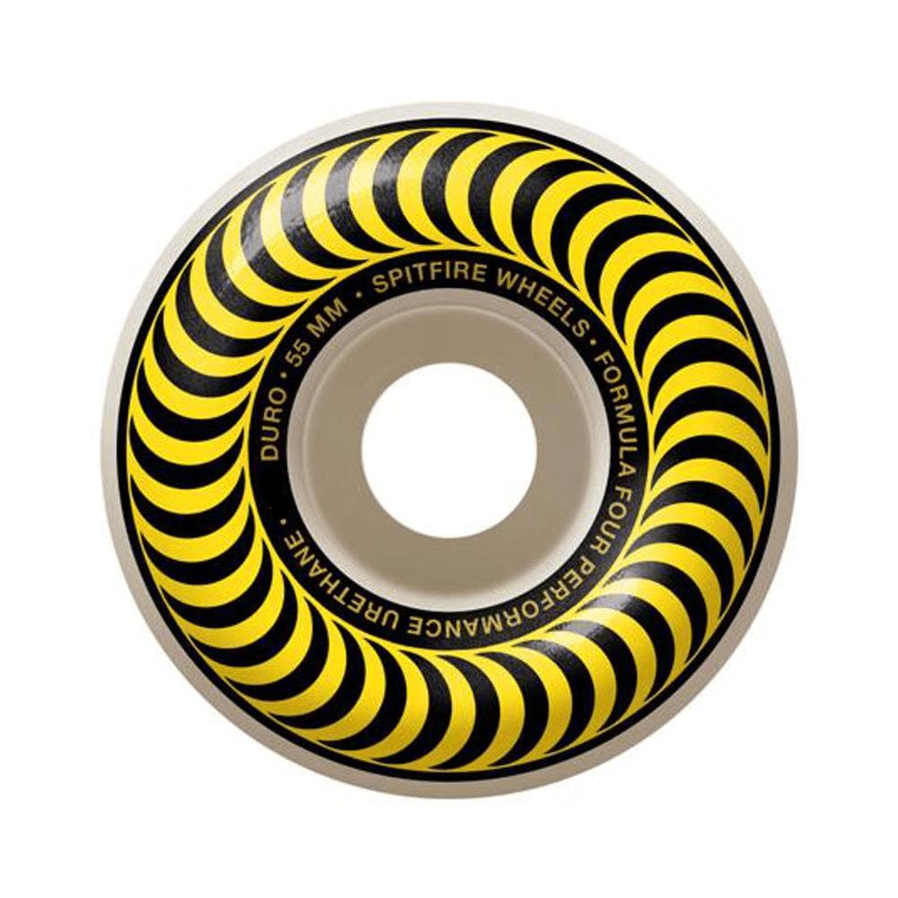 Spitfire Skateboard Wheels F4 99D Classic Swirl 55mm Yellow - Set of 4 - 50-50 Skate Shop