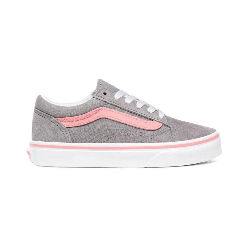 Vans Kids Old Skool (Pop) Frost Gray Pink Icing - 50-50 Skate Shop