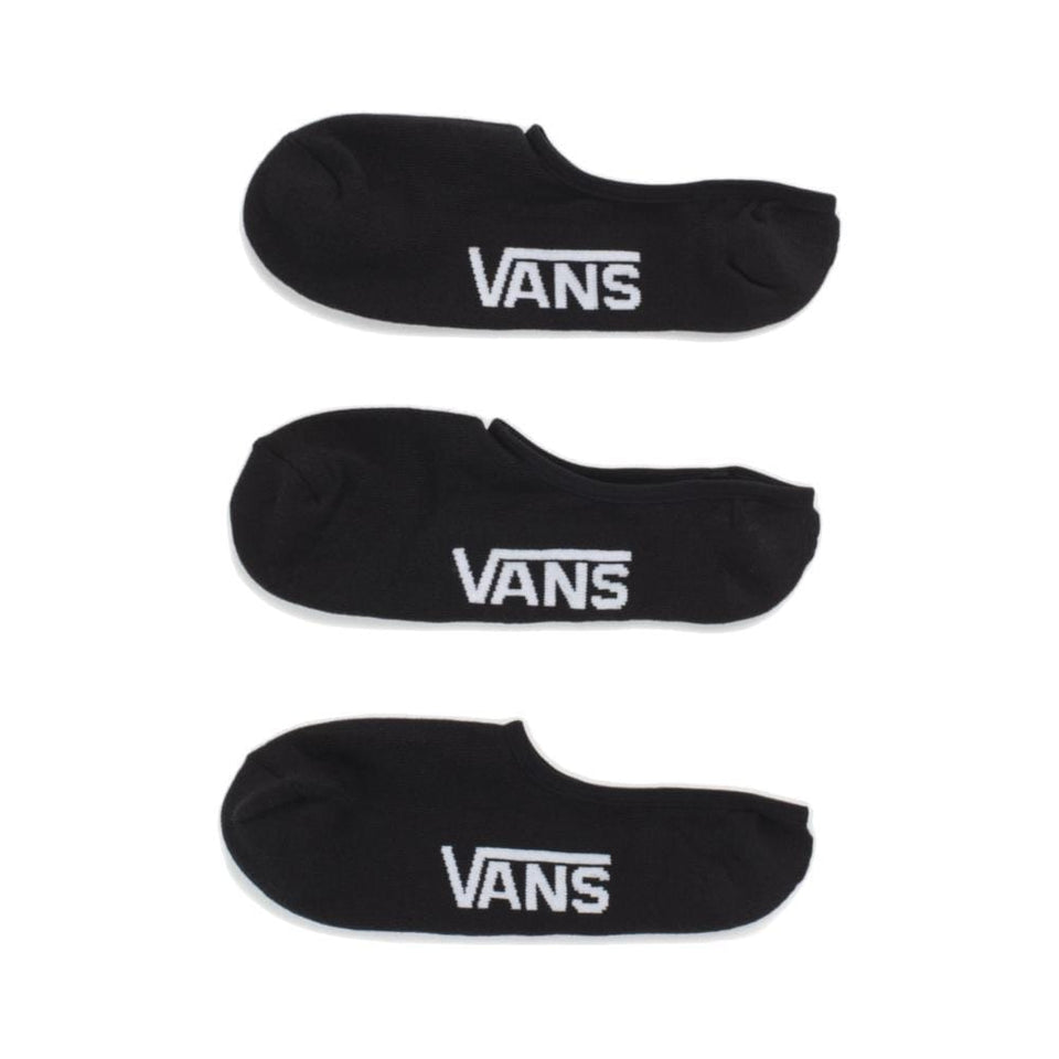 Vans Classic Super No Show Socks Mens Size 6.5-9 Black - 3 Pack - 50-50 Skate Shop