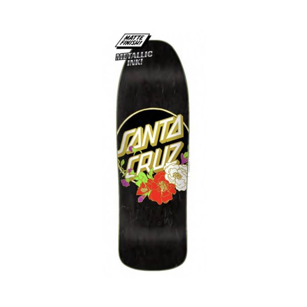 Santa Cruz Skateboard Deck Floral Dot Preissue 9.35" x 31.7" Black 15.25" WB - 50-50 Skate Shop