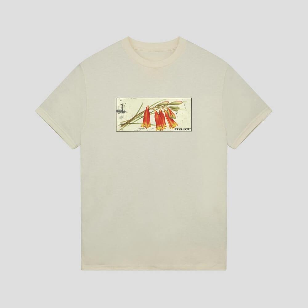 Passport Skate Tin Floral Tee Natural - 50-50 Skate Shop