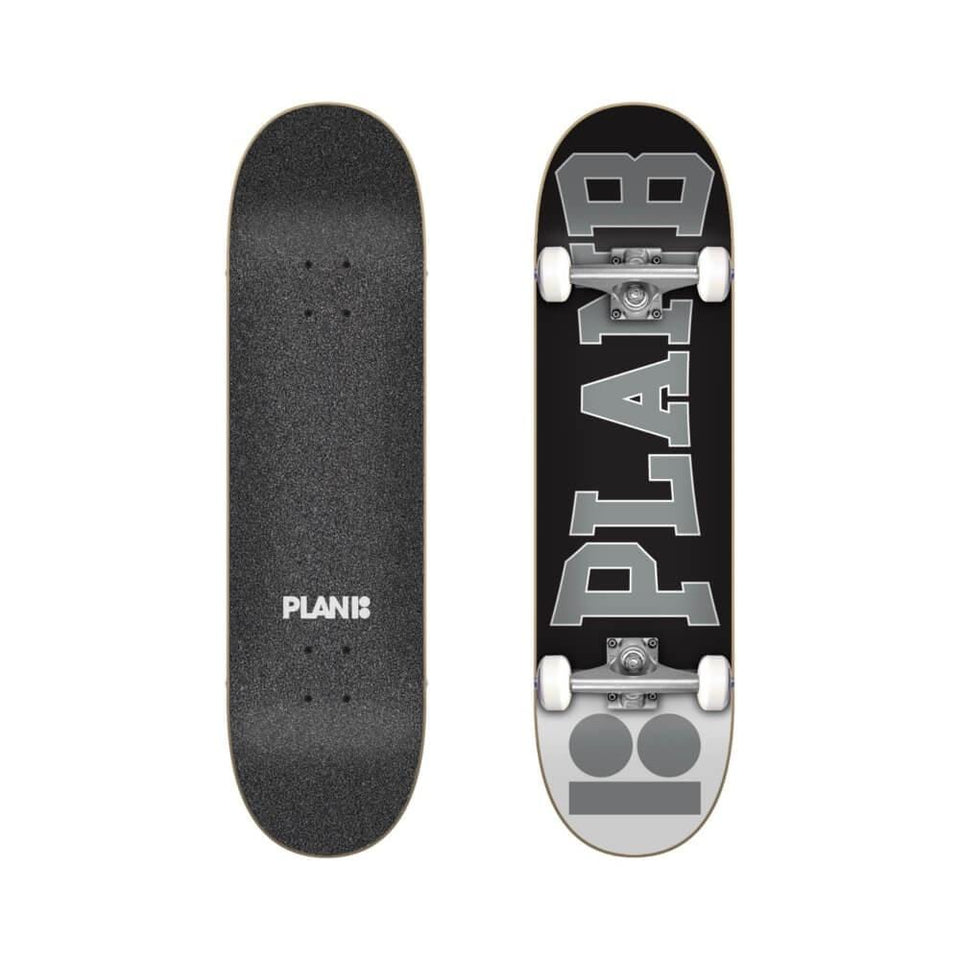 Plan B Skateboard Complete Academy 7.75" x 31.6" Black Silver 14.25" WB - 50-50 Skate Shop