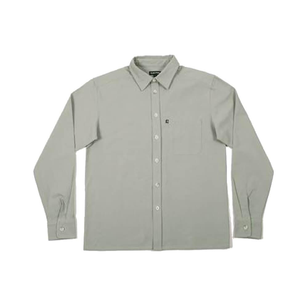 Passport Long Sleeve Shirt Workers Grey - 50-50 Skate Shop