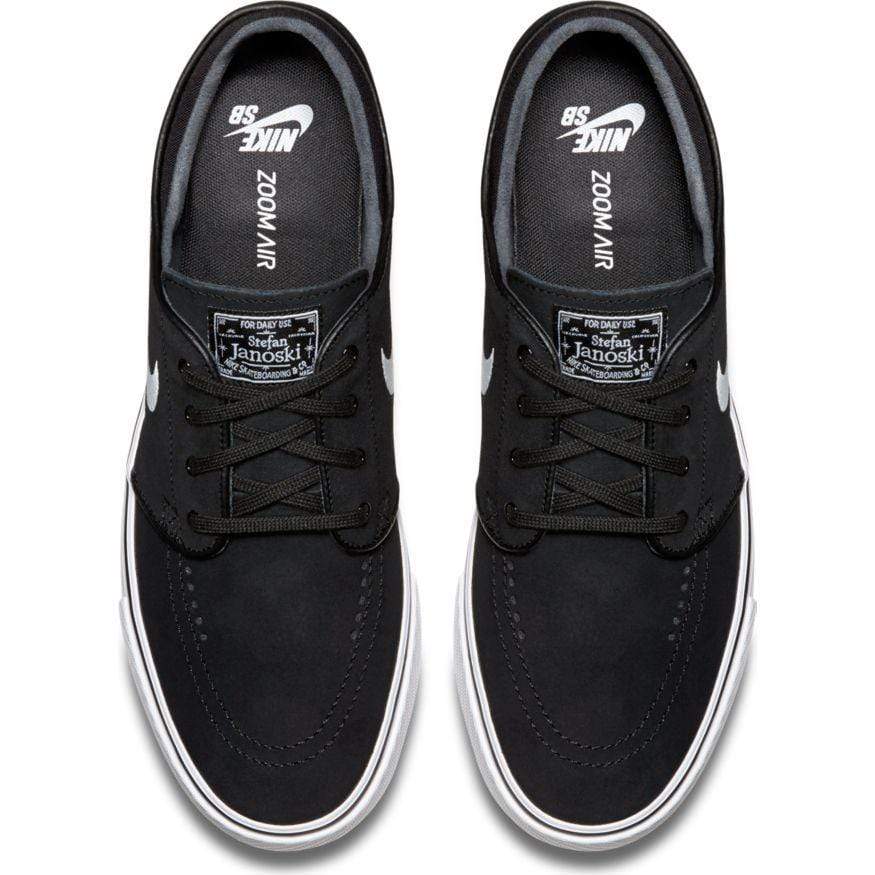 Nike SB Zoom Stefan Janoski Black White Suede 50 50 Skate Shop
