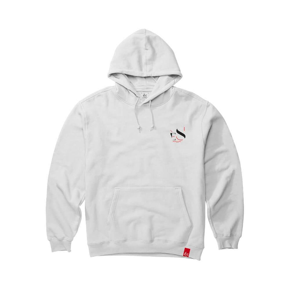 eS Cutout Hoodie Fleece White - 50-50 Skate Shop