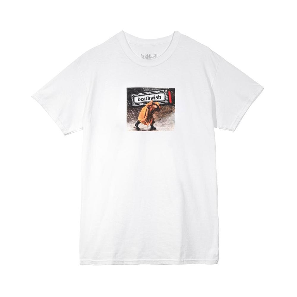 Deathwish Tee Carry The Burden White - 50-50 Skate Shop