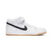 Nike SB Dunk Mid Pro ISO Orange Label White Black White Gum Light Brown - 50-50 Skate Shop