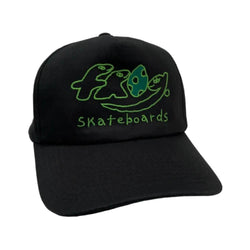 Frog Skate Dino Logo 5 Panel Hat Black Green - 50-50 Skate Shop