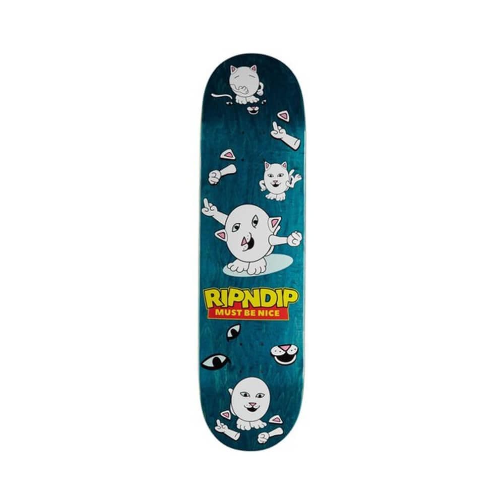 Ripndip Skateboard Deck Nerm Story 8.0" x 32" Blue 14.25" WB - 50-50 Skate Shop