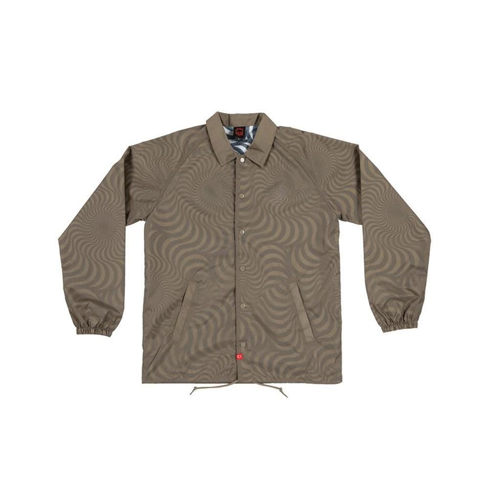 Spitfire Mens Jacket OG Circle Swirl Khaki - 50-50 Skate Shop