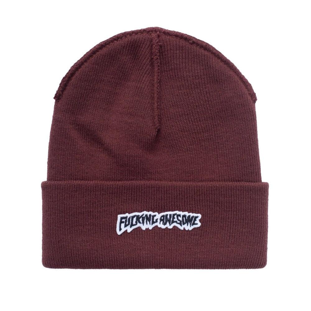 Fucking Awesome Skate Little Stamp Cuff Beanie Brown - 50-50 Skate Shop