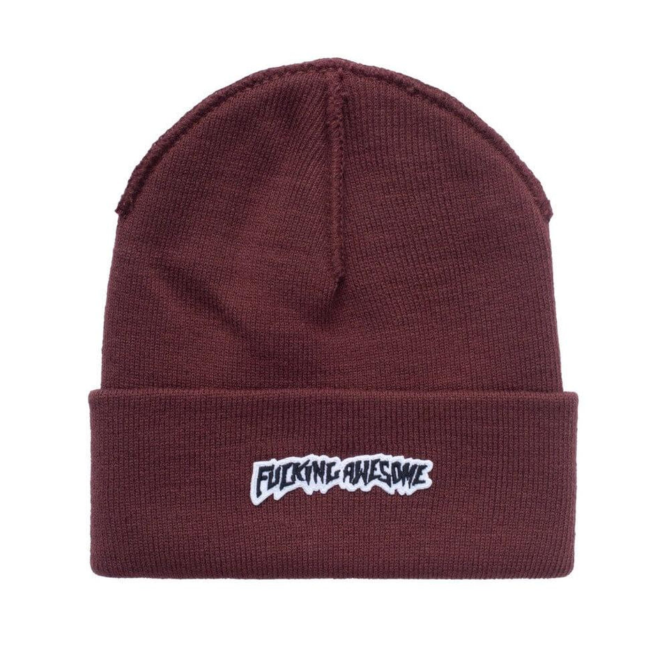 Fucking Awesome Skate Little Stamp Cuff Beanie Brown - 50-50 Skate Shop