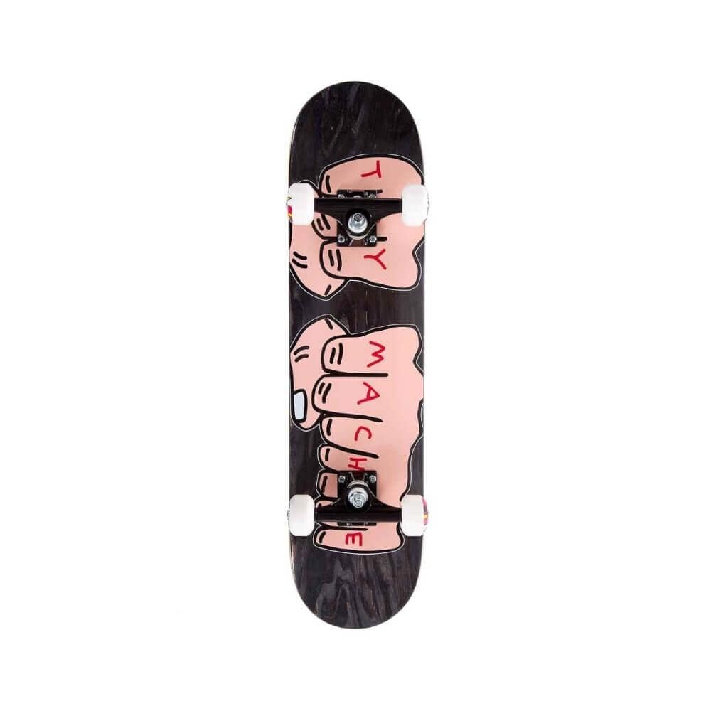 Toy Machine Skateboard Complete Fists Woodgrain 7.75" x 31.75" Black 13.81" WB - 50-50 Skate Shop