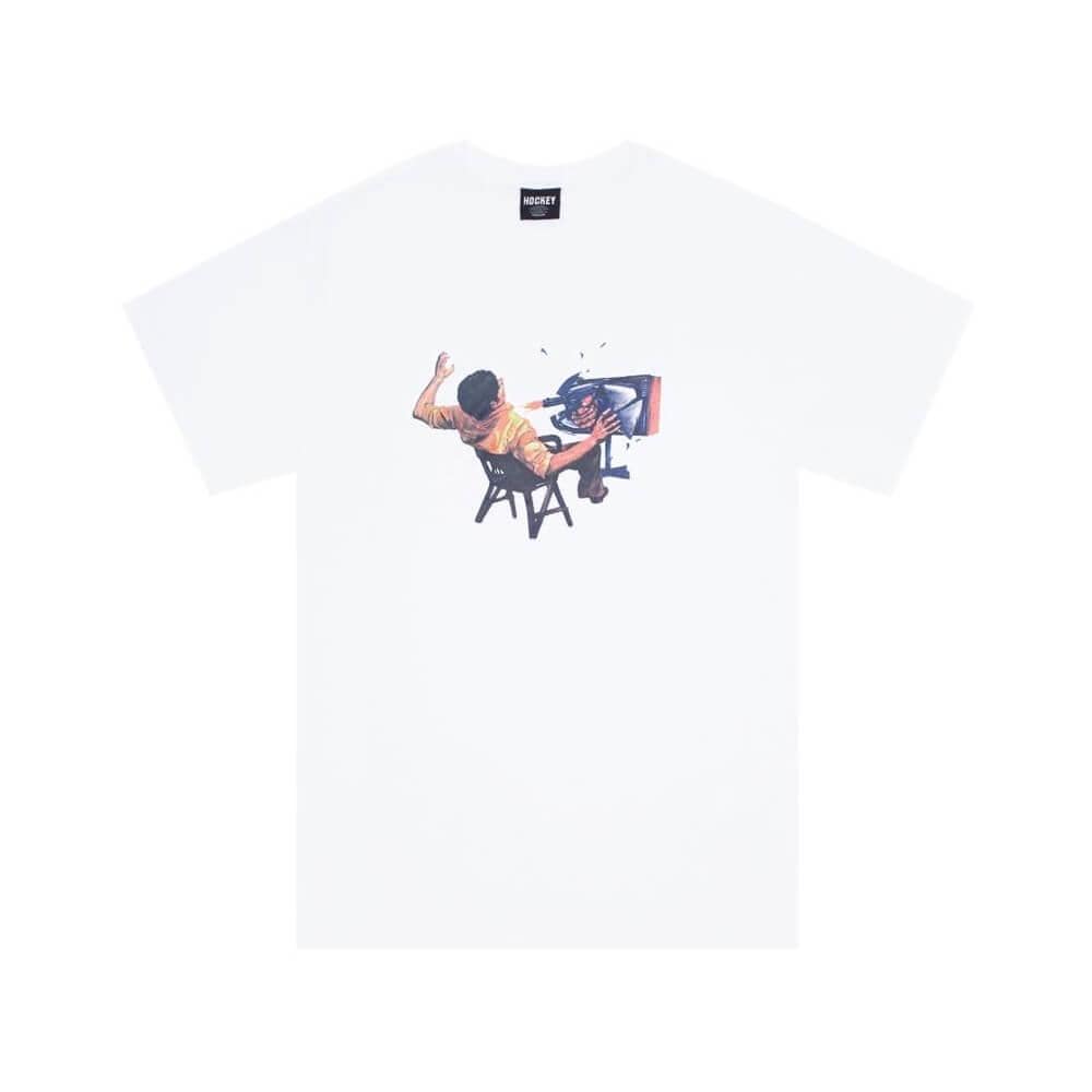 Hockey Skate Ultraviolence Tee White - 50-50 Skate Shop