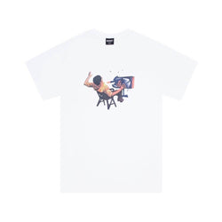 Hockey Skate Ultraviolence Tee White - 50-50 Skate Shop