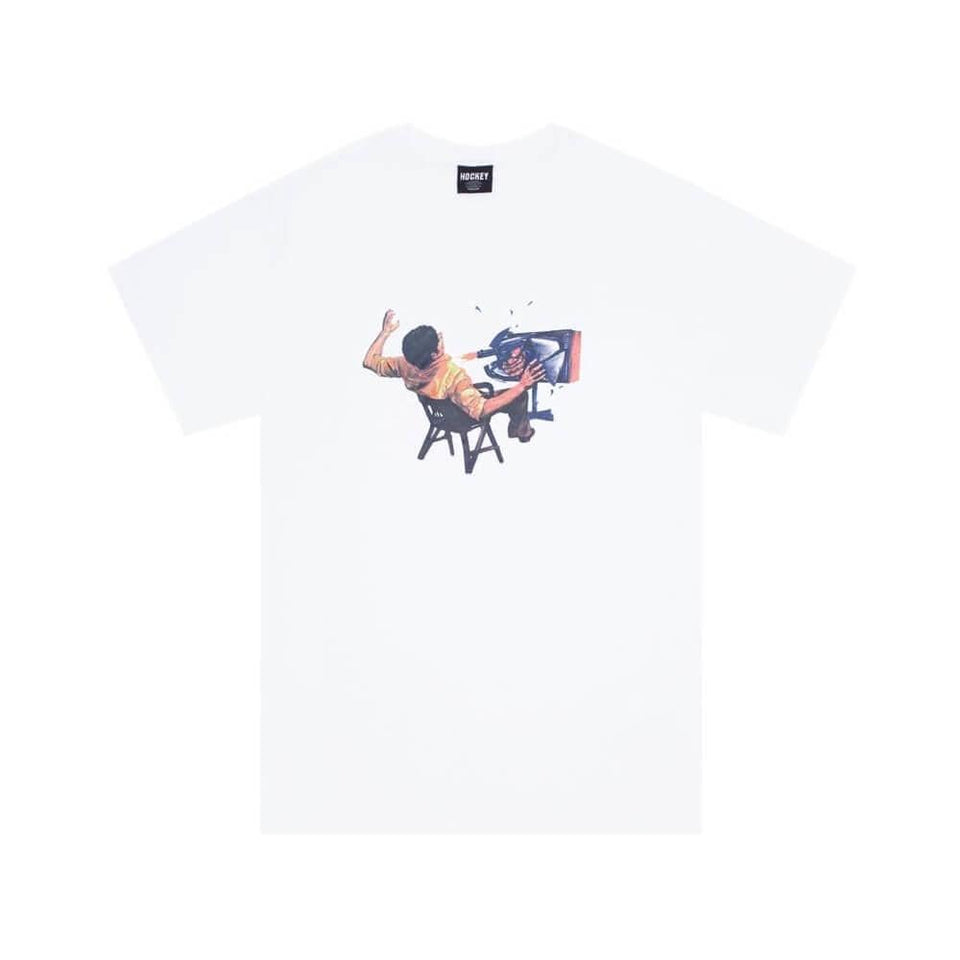 Hockey Skate Ultraviolence Tee White - 50-50 Skate Shop