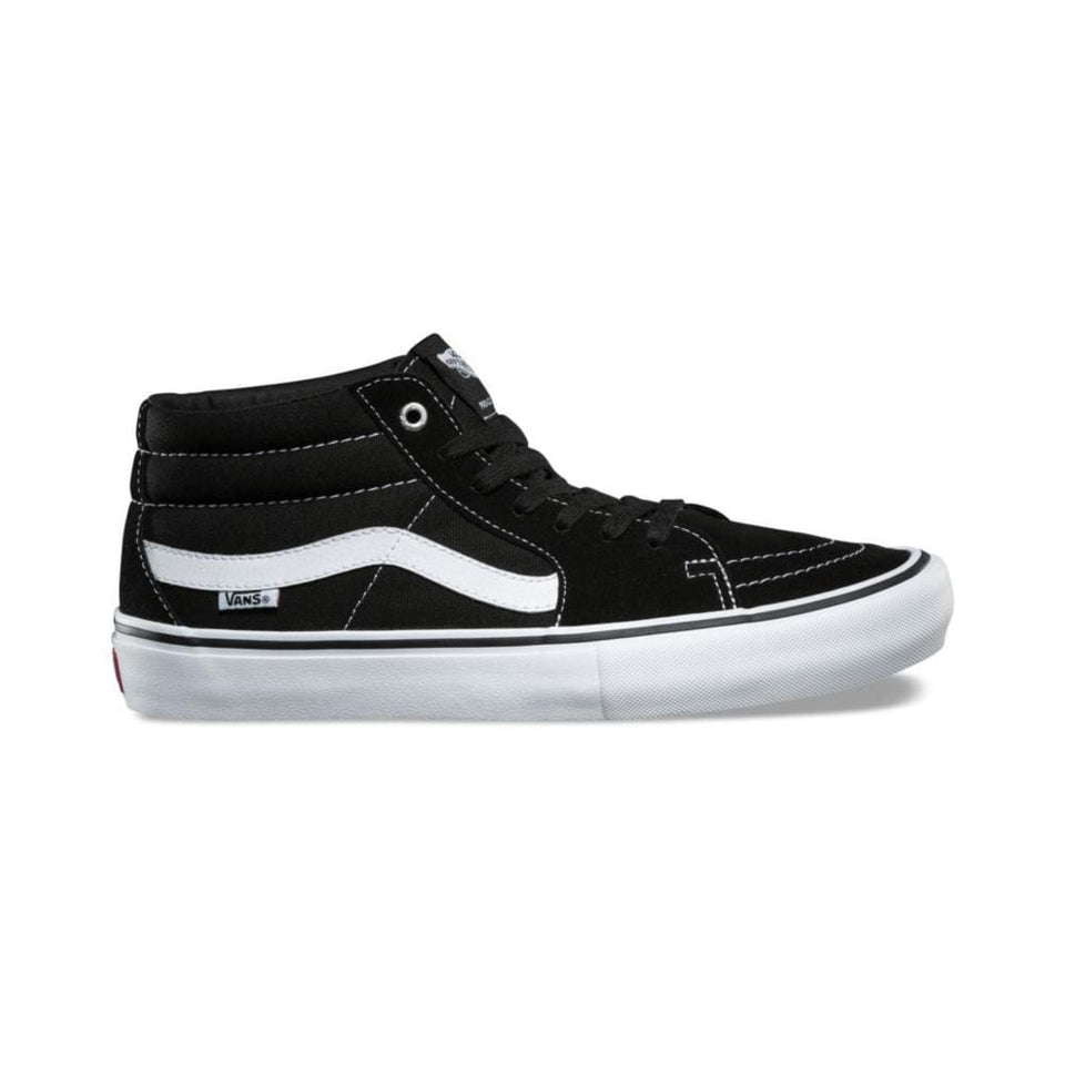 Vans SK8 MID Pro Black/White - 50-50 Skate Shop