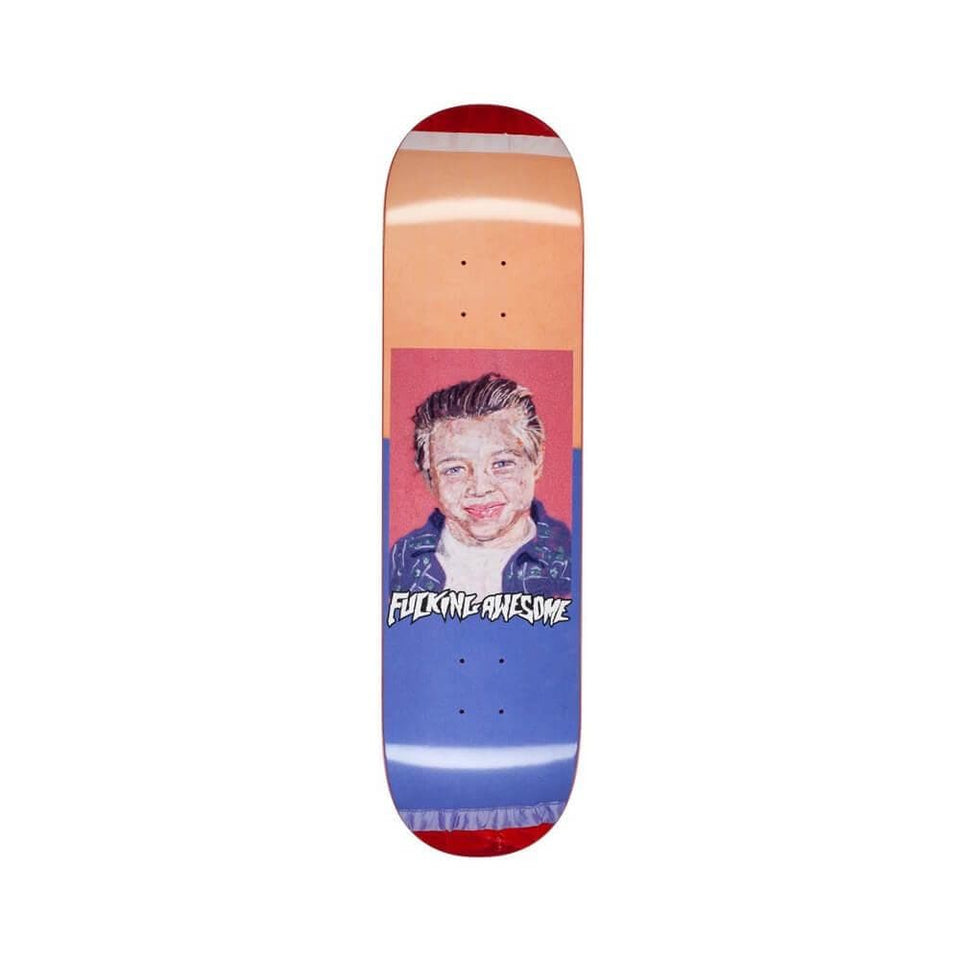 Fucking Awesome Skateboard Deck Vincent Felt CP 8.5" x 31.91" Orange Blue 14.25" WB - 50-50 Skate Shop