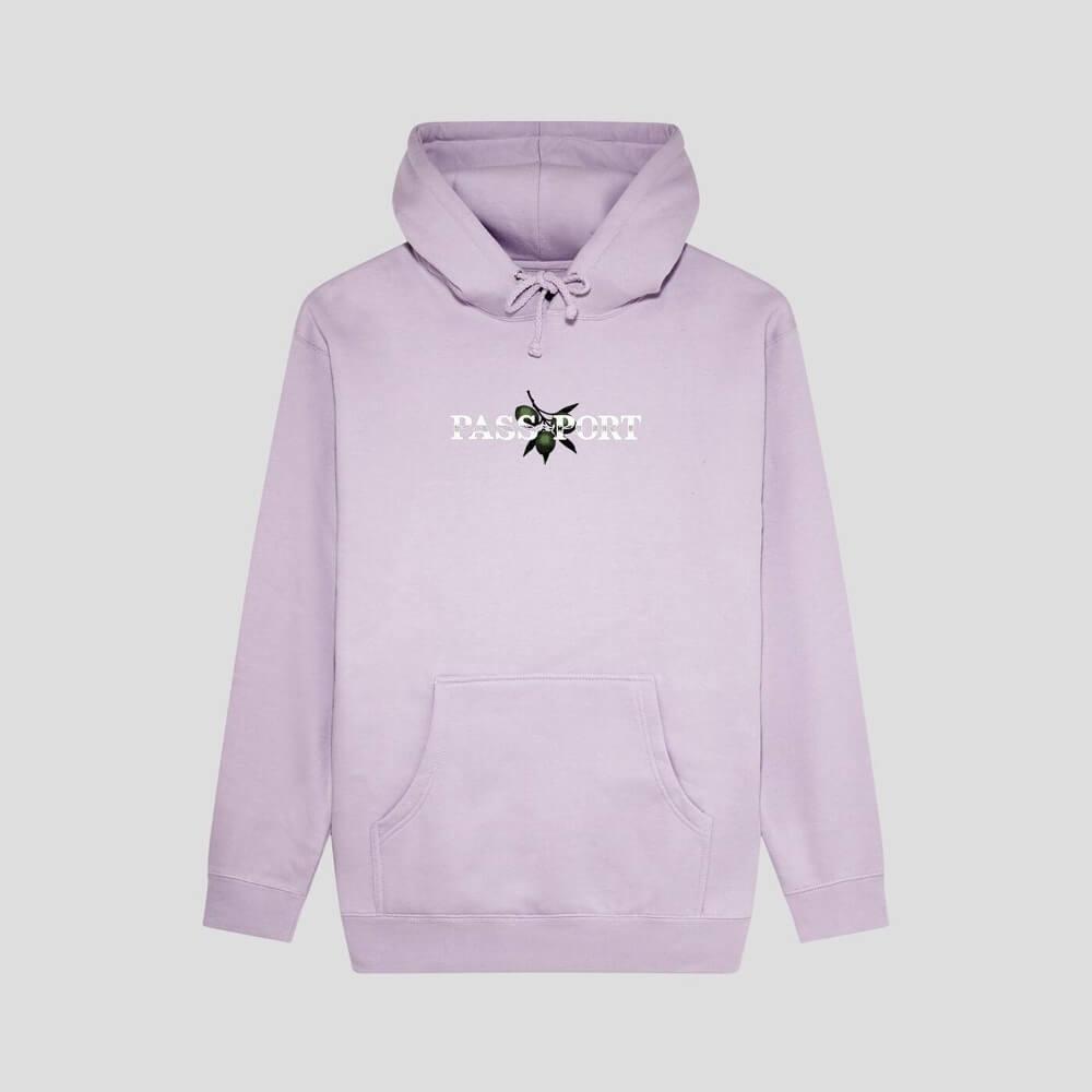 Passport Skate Olive Hoodie Lavender - 50-50 Skate Shop