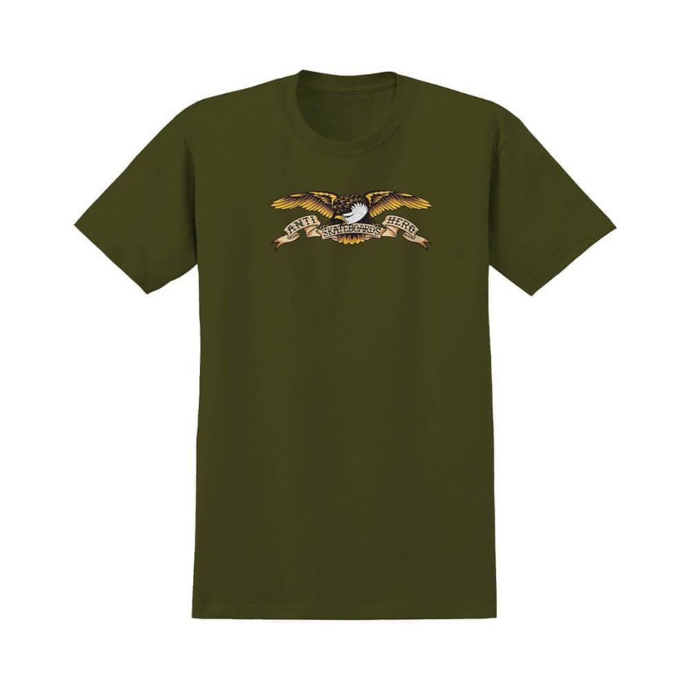 Anti Hero Skate Youth Tee Eagle Military Green - 50-50 Skate Shop