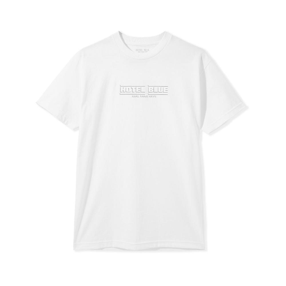Hotel Blue Speedracer Short Sleeve Tee White - 50-50 Skate Shop