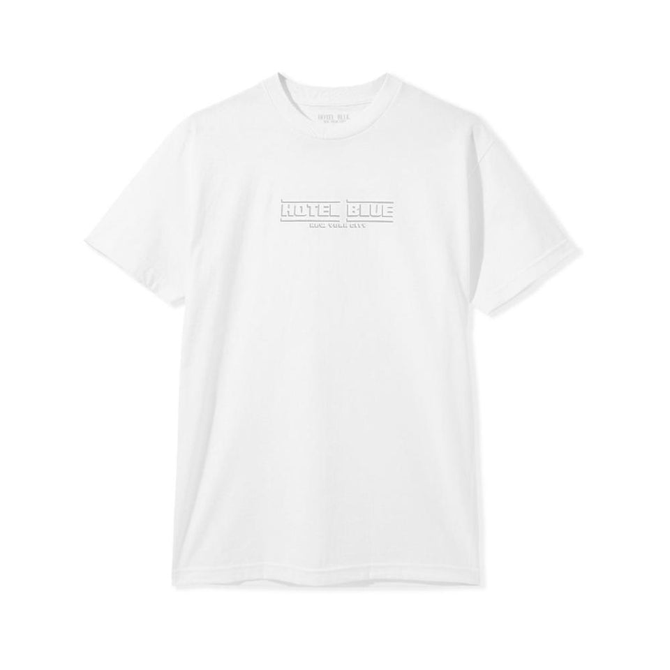 Hotel Blue Speedracer Short Sleeve Tee White - 50-50 Skate Shop