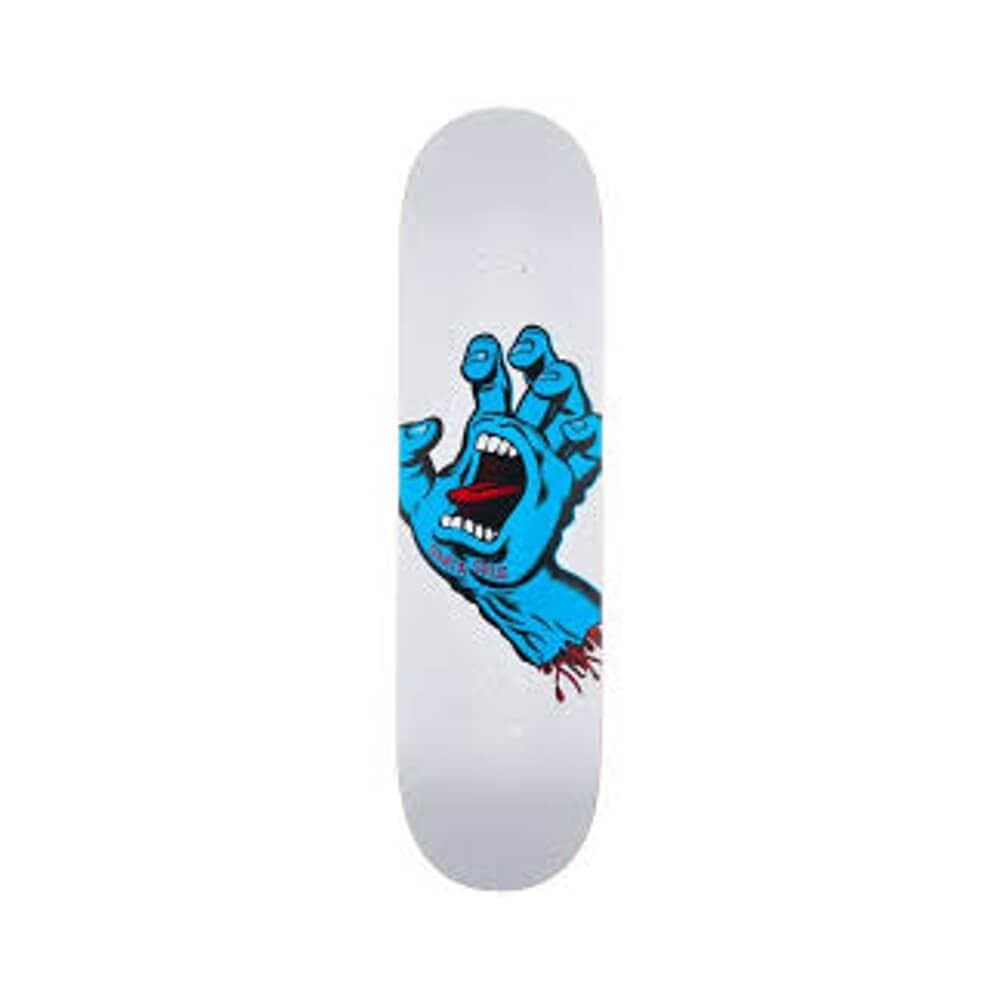Santa Cruz Skateboard Deck Screaming Hand 8.25" x 31.8" White 14.1875" WB - 50-50 Skate Shop