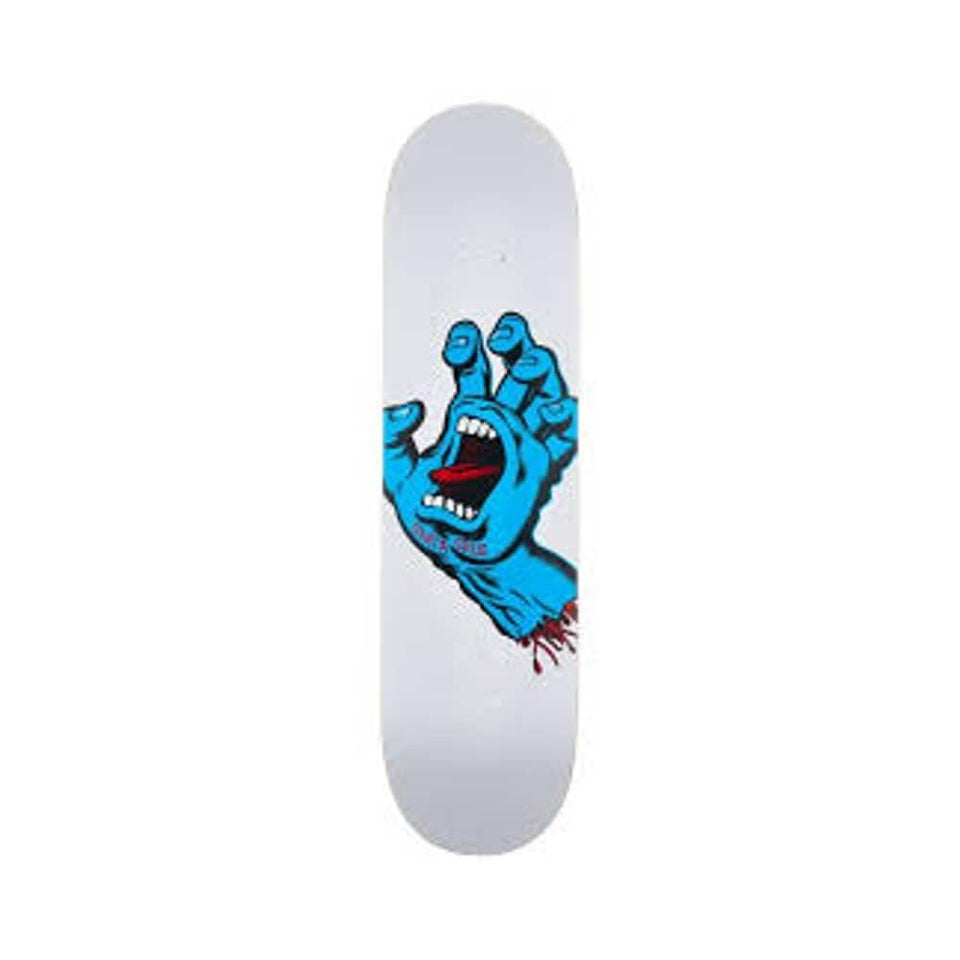 Santa Cruz Skateboard Deck Screaming Hand 8.25" x 31.8" White 14.1875" WB - 50-50 Skate Shop