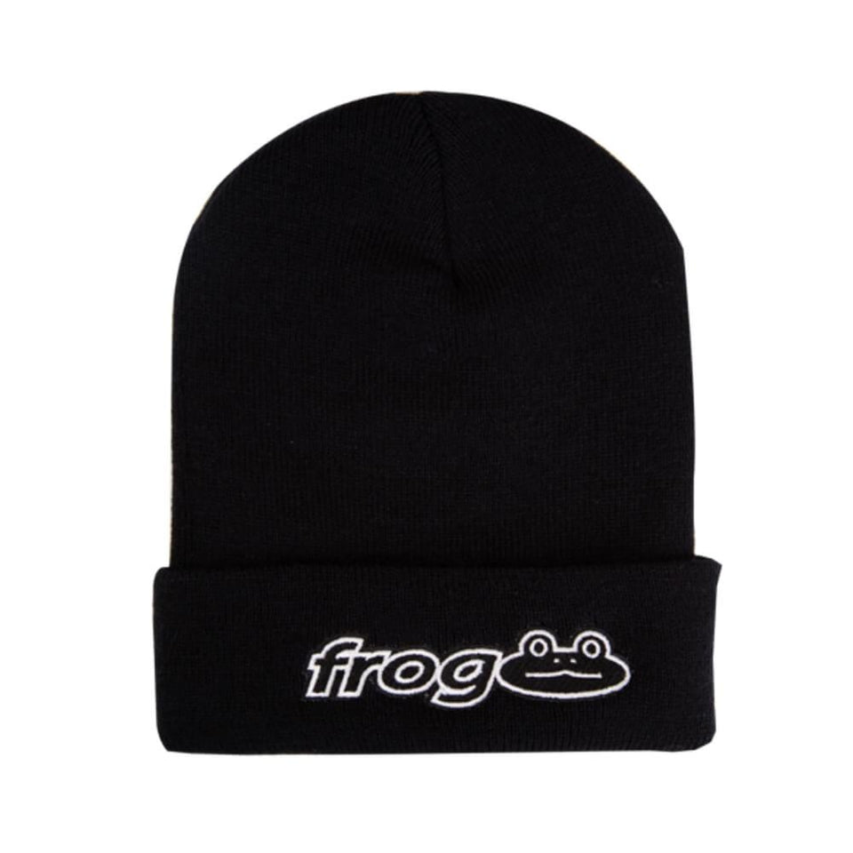Frog Skateboard Frog Works Logo Beanie Black - 50-50 Skate Shop