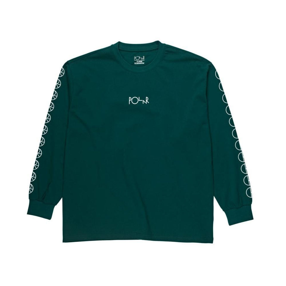 Polar Skate Racing Long Sleeve Tee Dark Green - 50-50 Skate Shop
