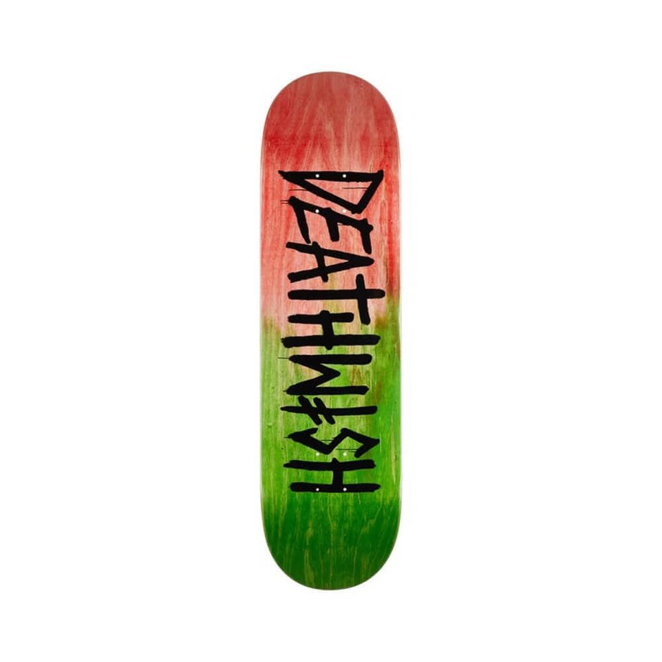 Deathwish Skateborad Deck Death Tag 8.5" x 32" Red Green 14.5" WB - 50-50 Skate Shop