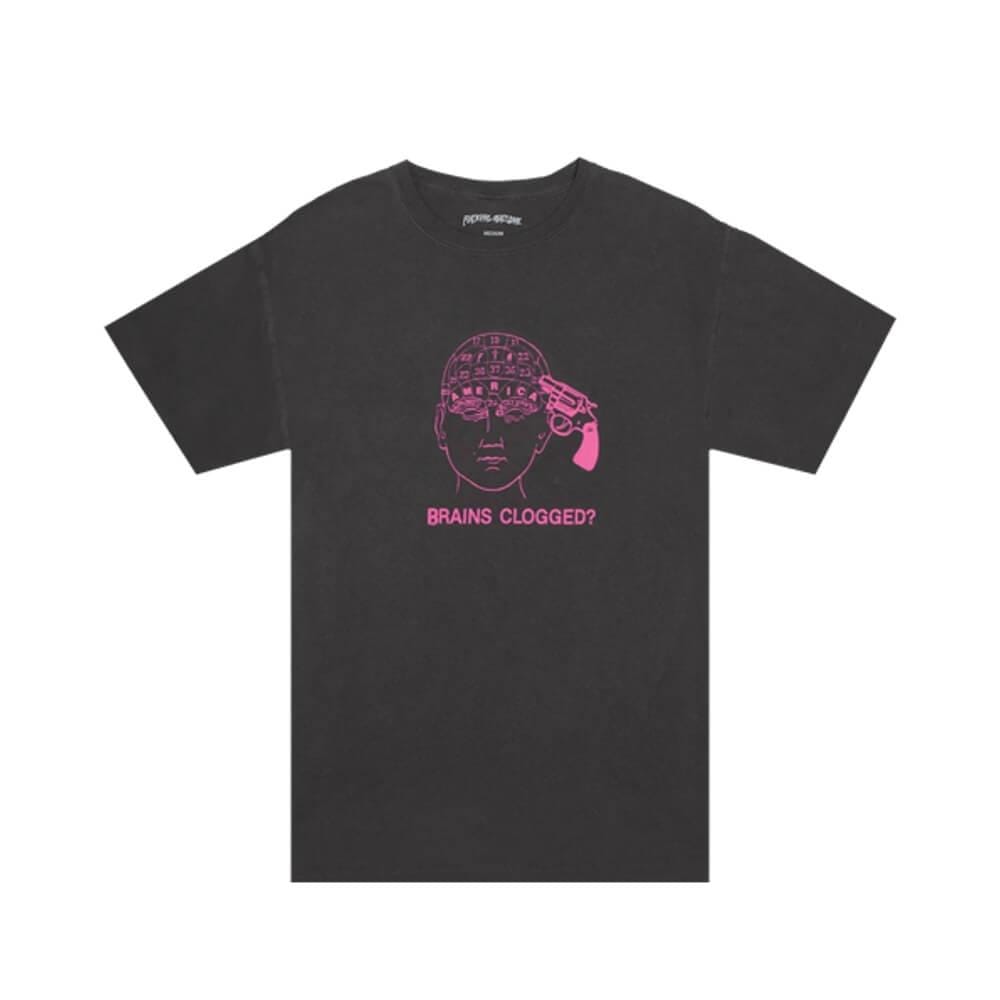 Fucking Awesome Brains Clogged Tee Pigment Dyed Pepper - 50-50 Skate Shop