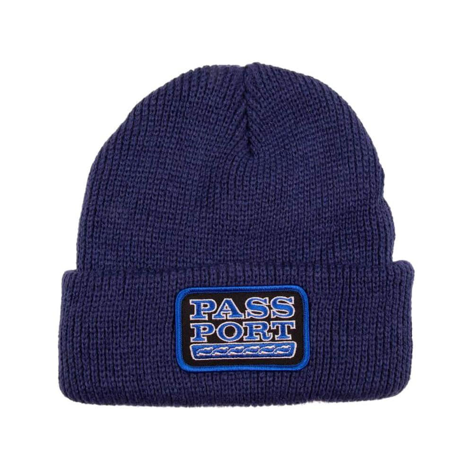 Passport Skate Auto Patch Beanie Navy - 50-50 Skate Shop